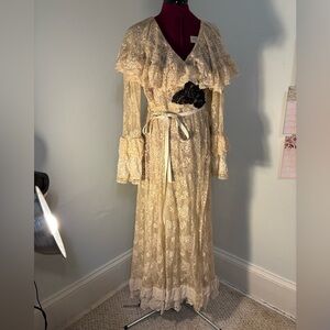 Guilded Age style Lace Robe or Dressing Gown or Costume Phantom of the Opera